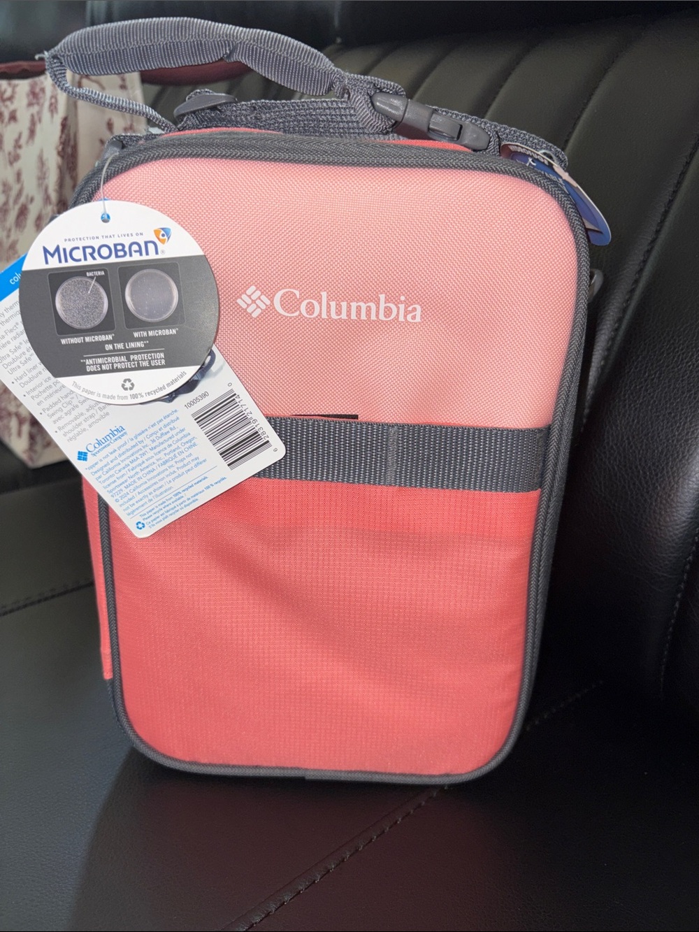 Columbia Pink Two-Tone Insulated Lunch Bag